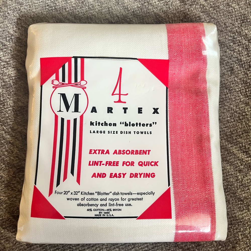 VINTAGE Martex Kitchen Blotters Dish Towels